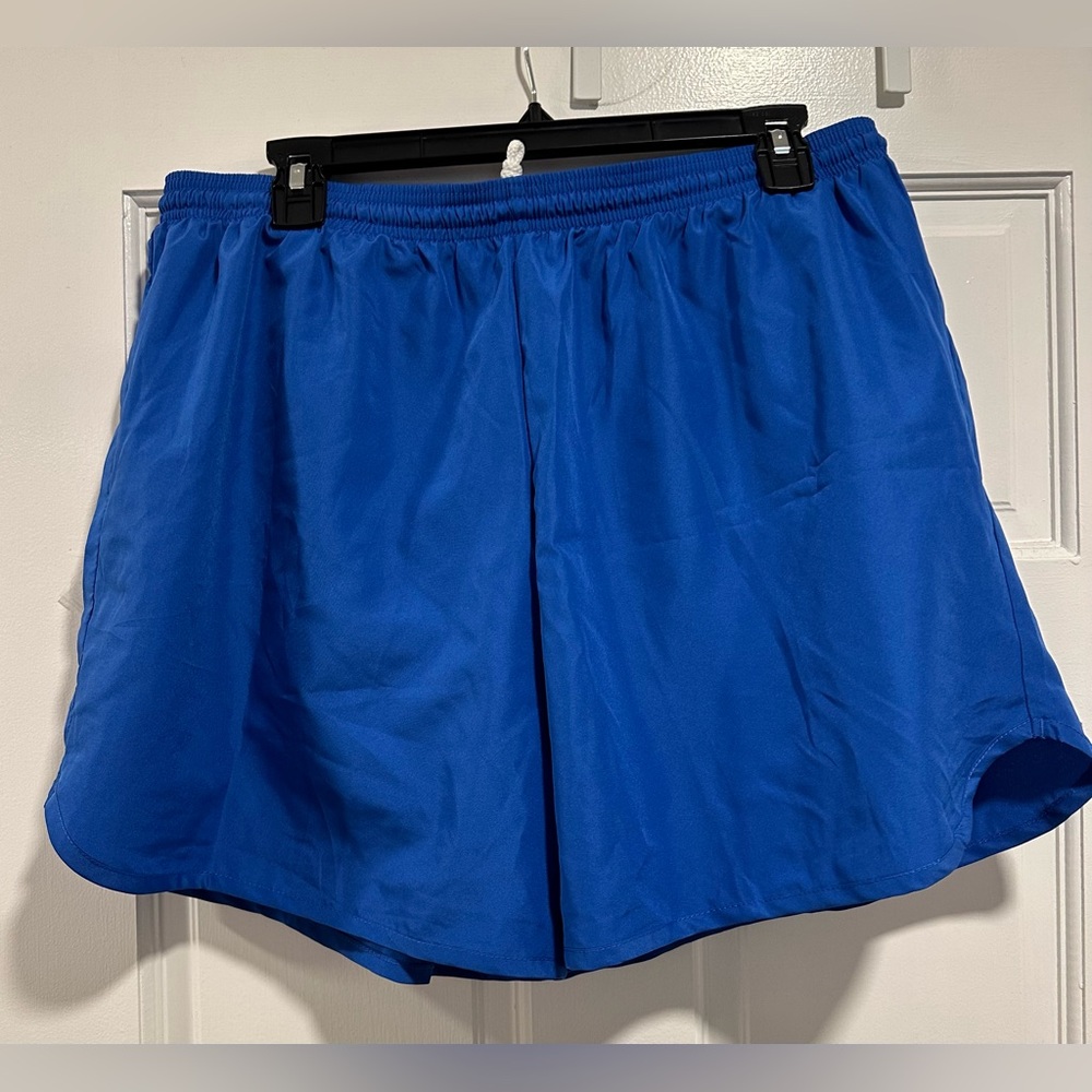 Mens A4 XL Royal Blue Athletic Running Shorts with brief liner NWOT
